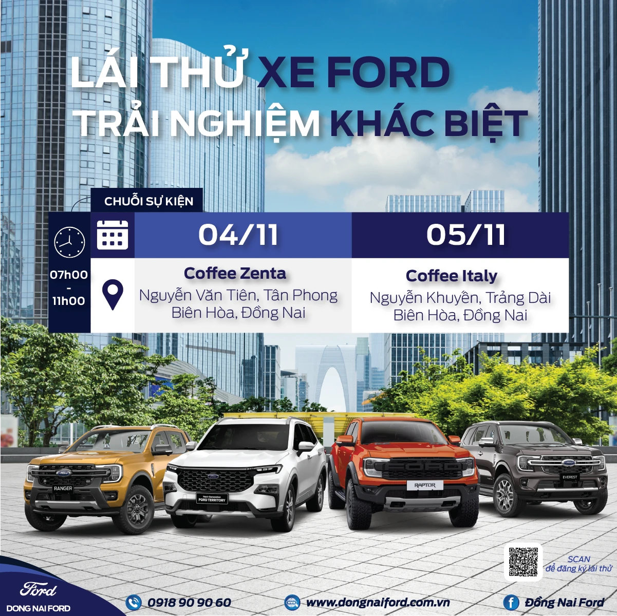 Chương trình lái thử xe Ford cùng Đồng Nai Ford