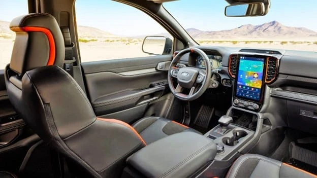 Nội thất ford ranger raptor 2024