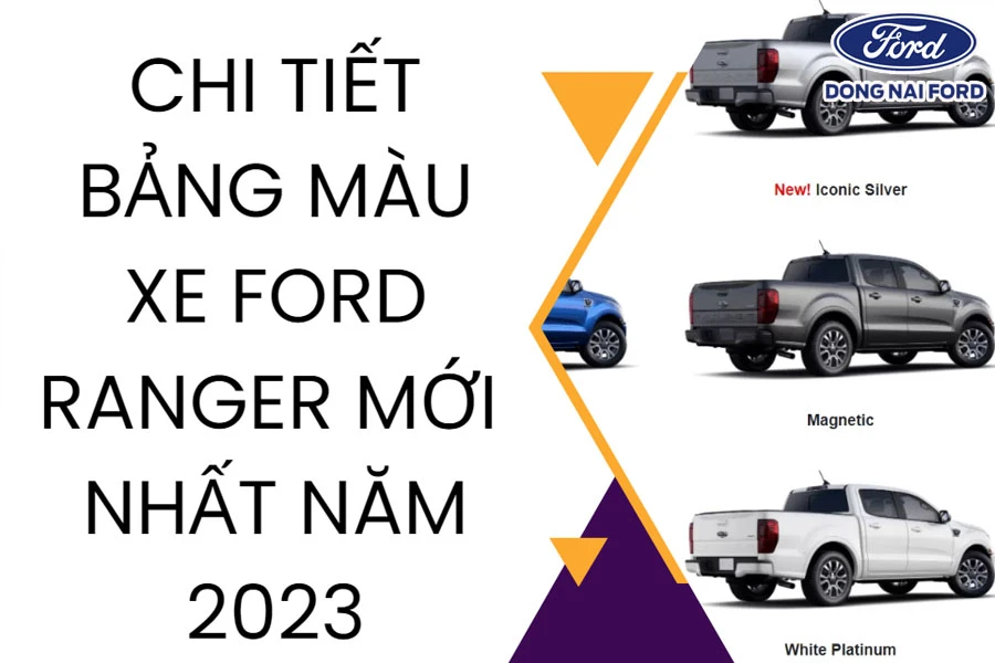 Bảng màu xe Ford Ranger – Cập nhật mới nhất – Hiện đại nhất, sang trọng nhất