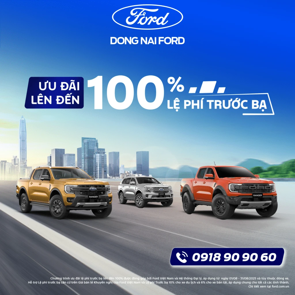 Chương trình khuyến mãi tháng 8 tại Đồng Nai Ford