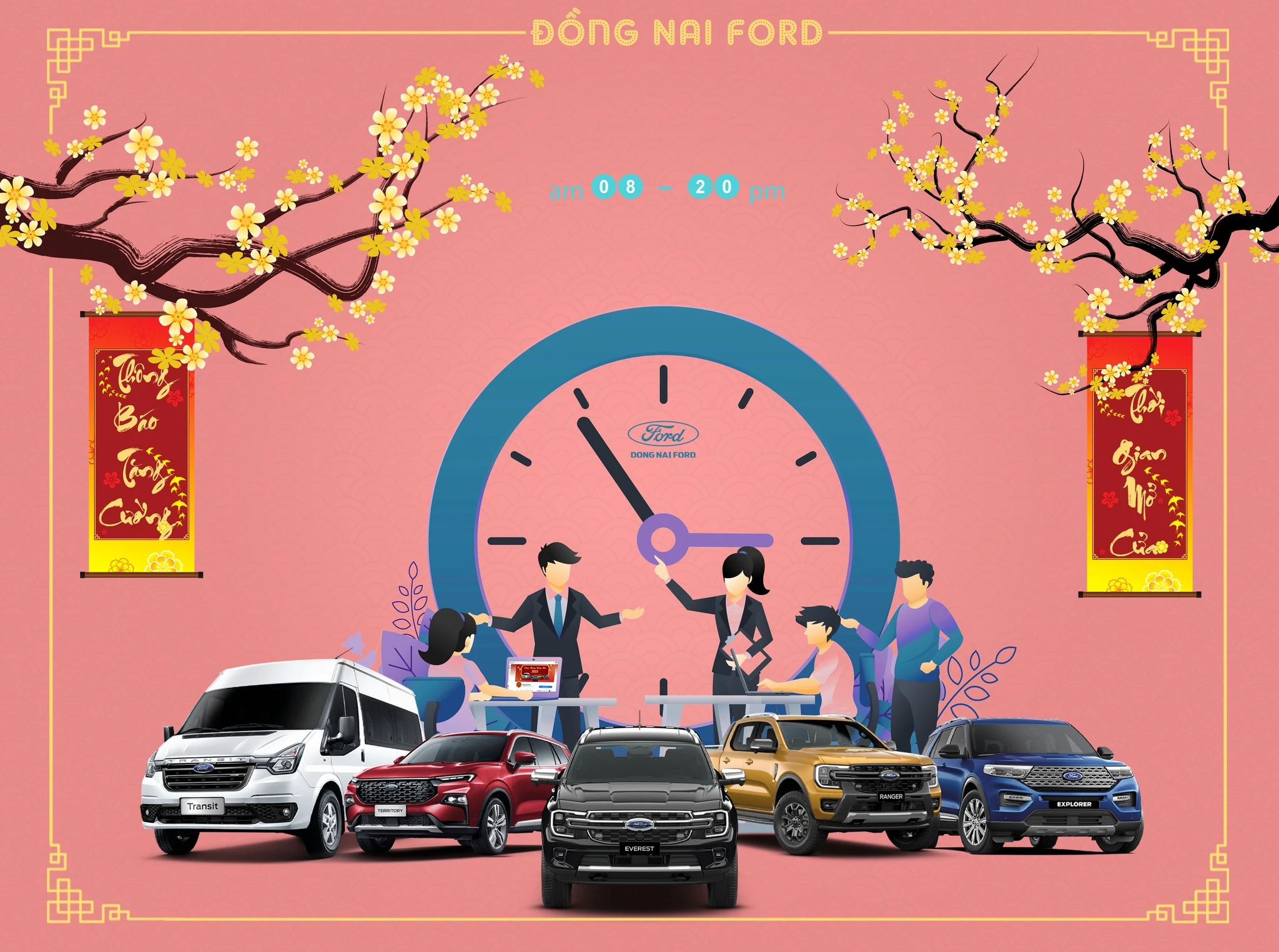 Đồng Nai Ford triển khai tăng cường thời gian phục vụ (từ 8h đến 20h) các ngày trong tuần