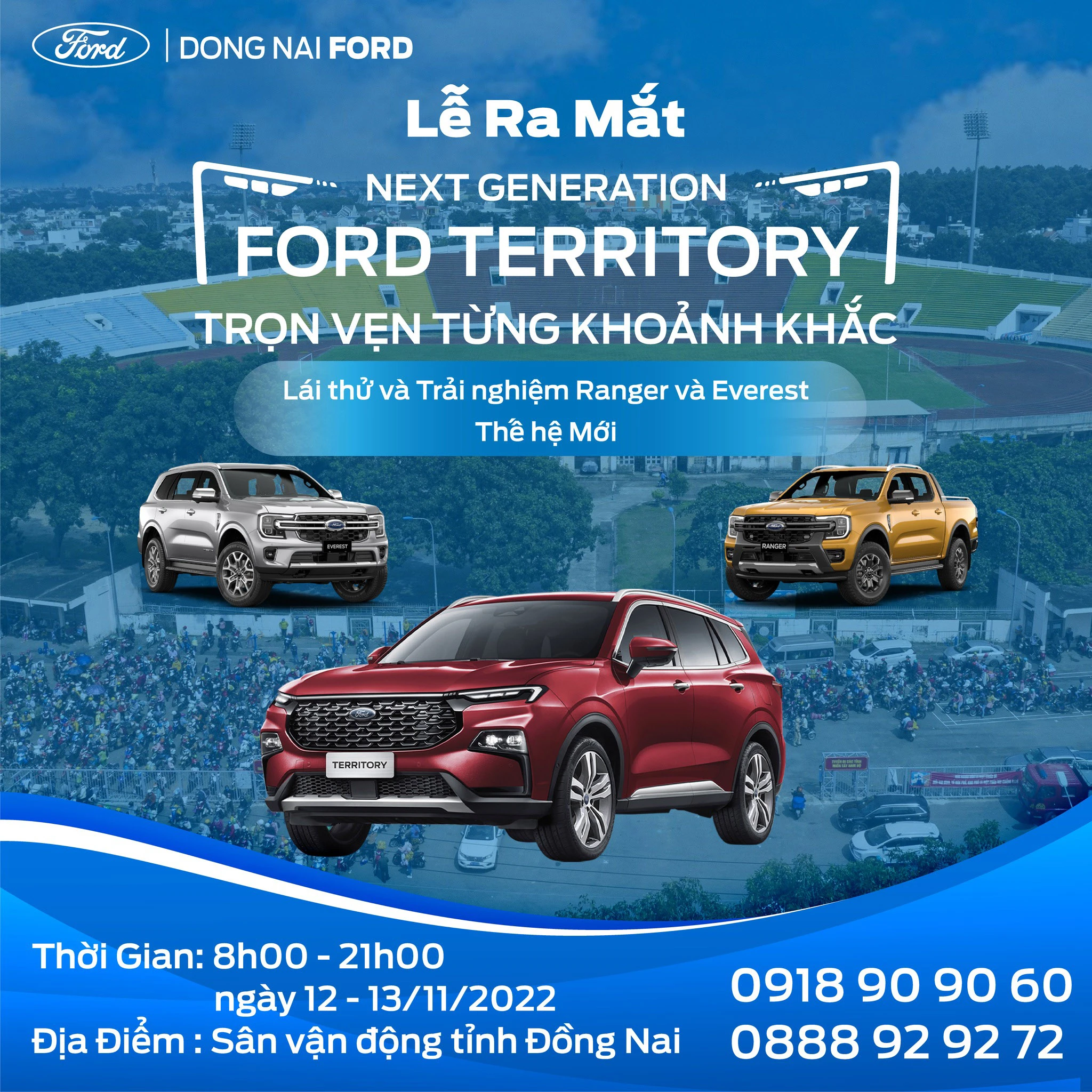 LỄ RA MẮT FORD TERRITORY – TRẢI NGHIỆM FORD EVEREST & FORD RANGER THẾ HỆ MỚI tại Đồng Nai Ford