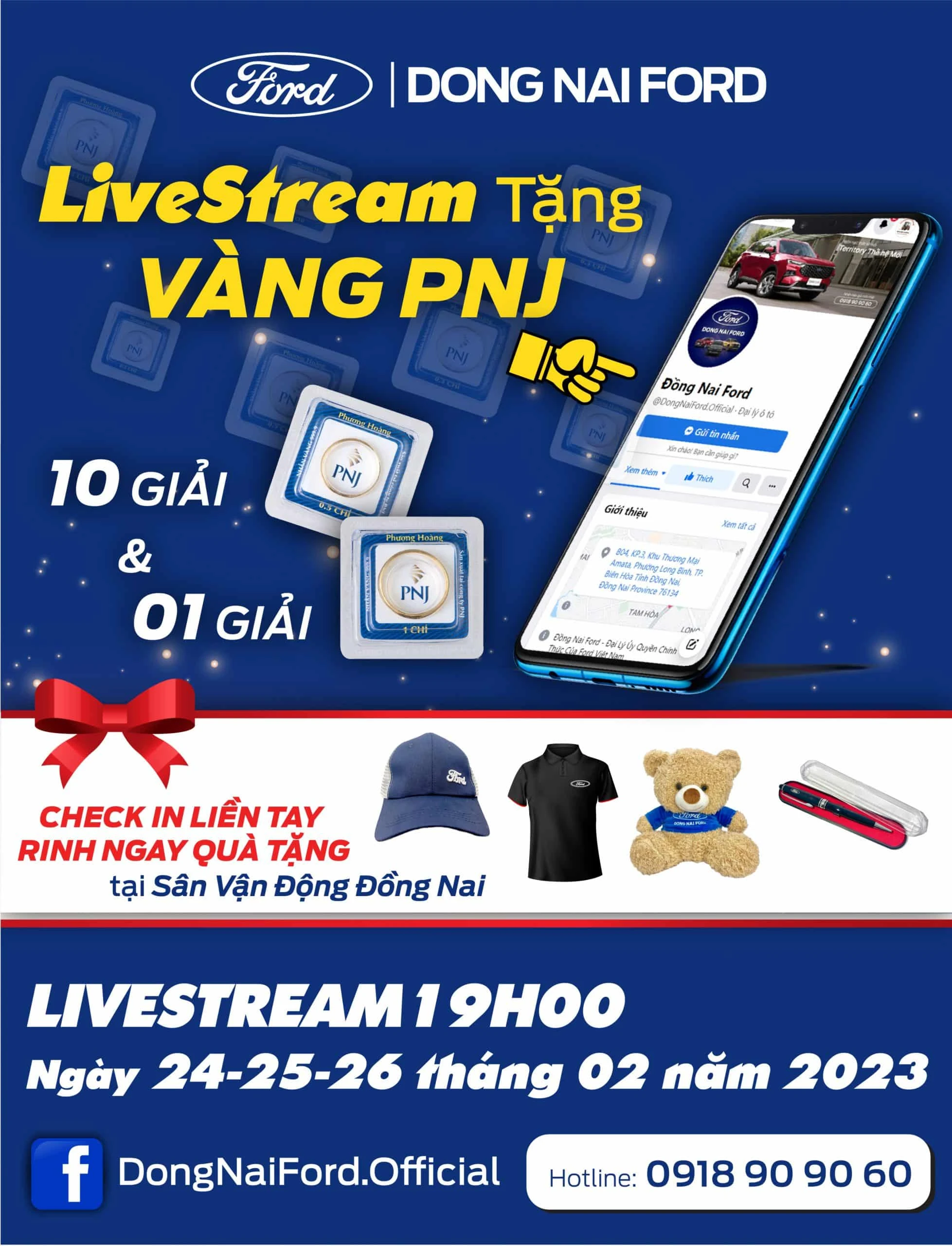Livestream tặng vàng PNJ cùng Đồng Nai Ford⏰ BẠN CÓ HẸN VÀO 19H TỐI NAY!! ⏰
