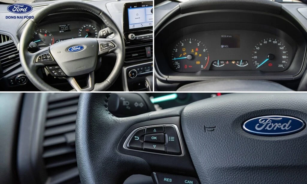 Nội thất bên trong dòng xe Ecosport màu nâu hổ phách