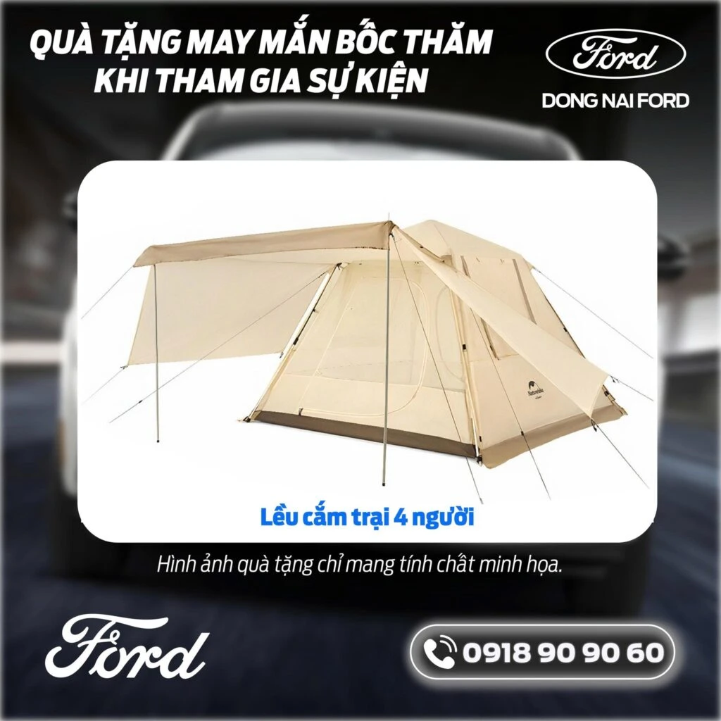 Quà tặng dành cho giải nhì là lều cắm trại 4 người