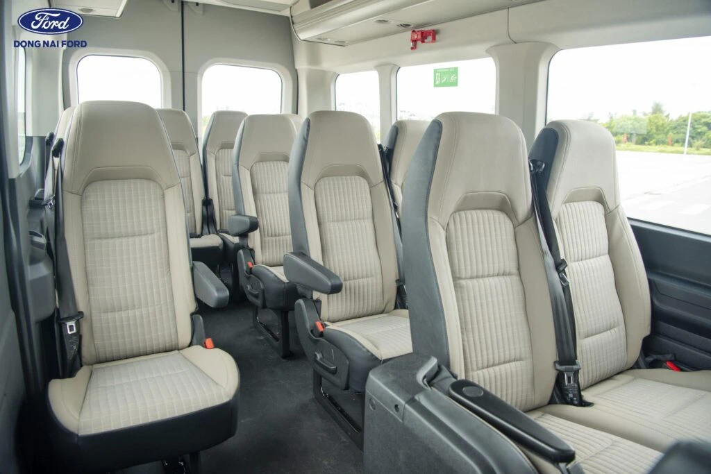 Sơ đồ ghế ngồi xe 16 chỗ Ford Transit 2024 thế hệ mới