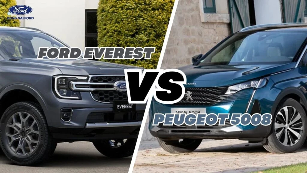 So sánh thiết kế ngoại thất Ford Everest và Peugeot 5008