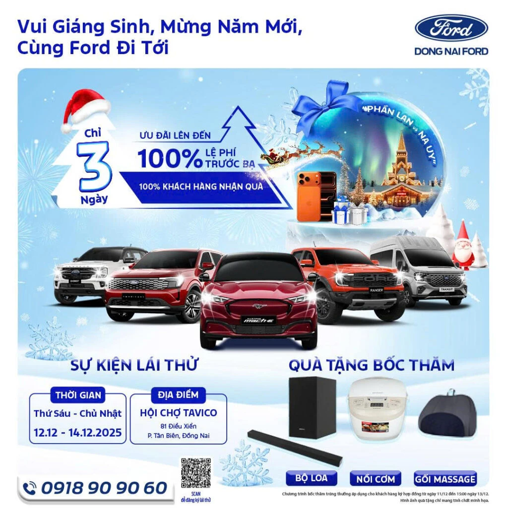 Sự kiện lái thử xe Ford của Đồng Nai Ford tại Hội chợ Tavico