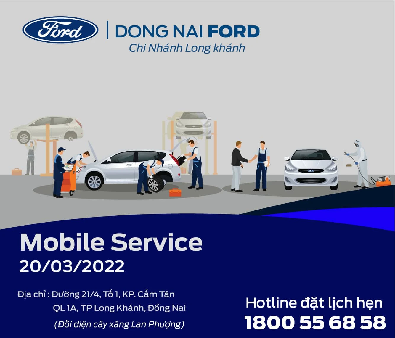 CHƯƠNG TRÌNH CHĂM SÓC XE KHÁCH HÀNG MOBILE SERVICE TẠI THÀNH PHỐ LONG KHÁNH